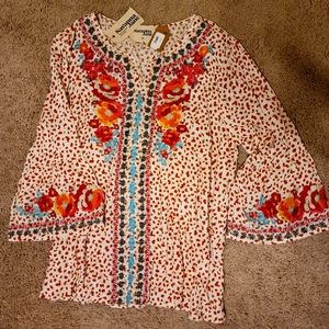 Savannah Jane bell sleeve blouse